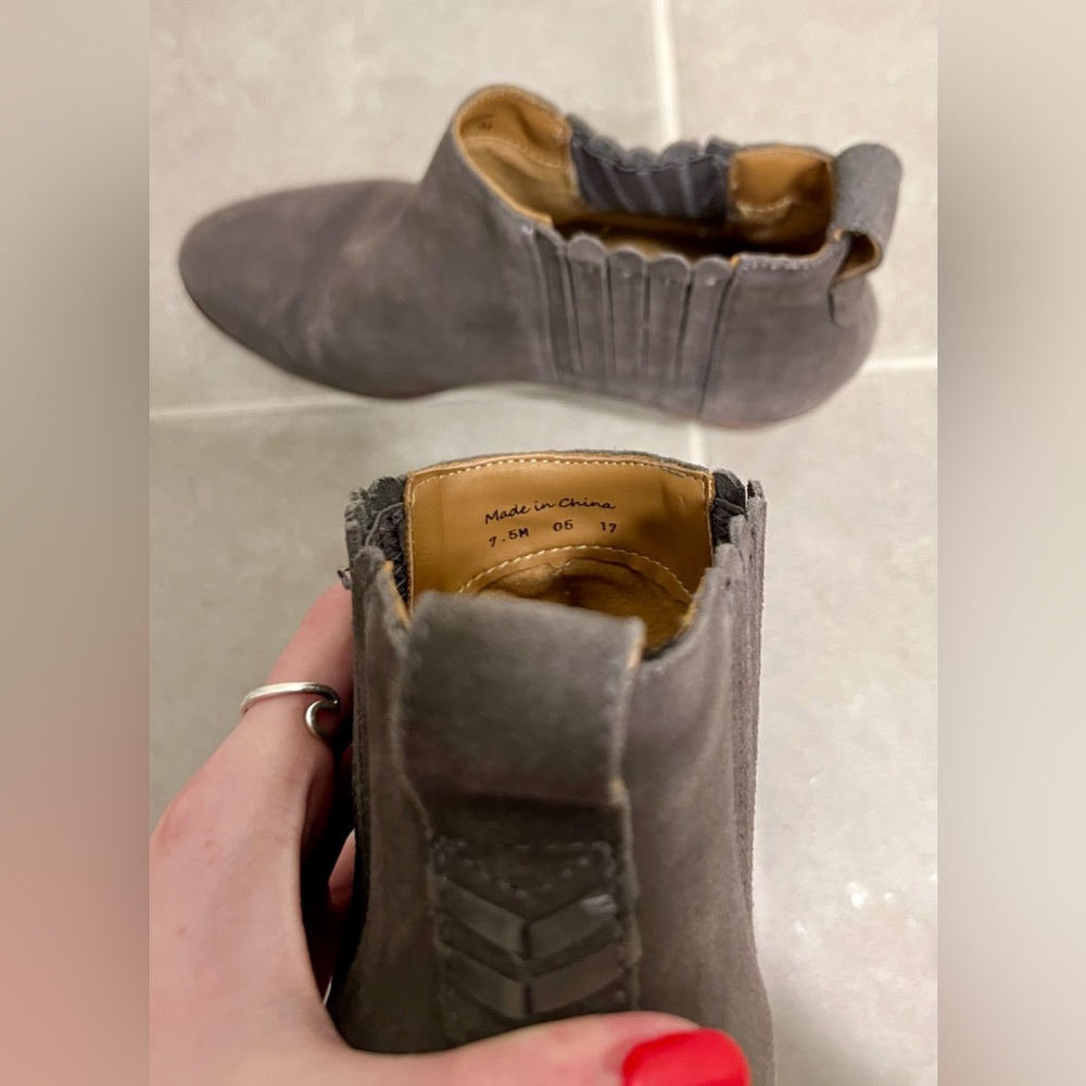 Jack Rogers Women’s Charcoal Suede Ankle Booties - Picture 9 of 9